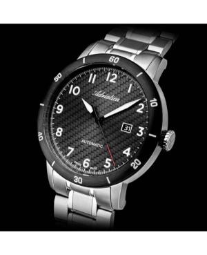 Mężczyźni Classic Analog Szwajcar automatyczny Zegarek ADRIATICA Czarny Wybierz 45mm A8383.4126A image 6