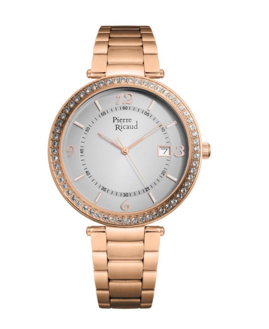 Women Classic Analog Quartz Watch PIERRE RICAUD Silver color Dial 40mm P22003.91R7QZ