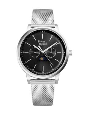 Men Classic Analog Quartz Watch PIERRE RICAUD Černá Dial 43mm P97258.5114QF/T