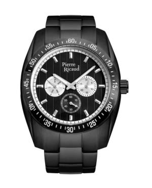 Men Classic Analog Quartz Watch PIERRE RICAUD Schwarz Dial 47mm P89282.B114QF
