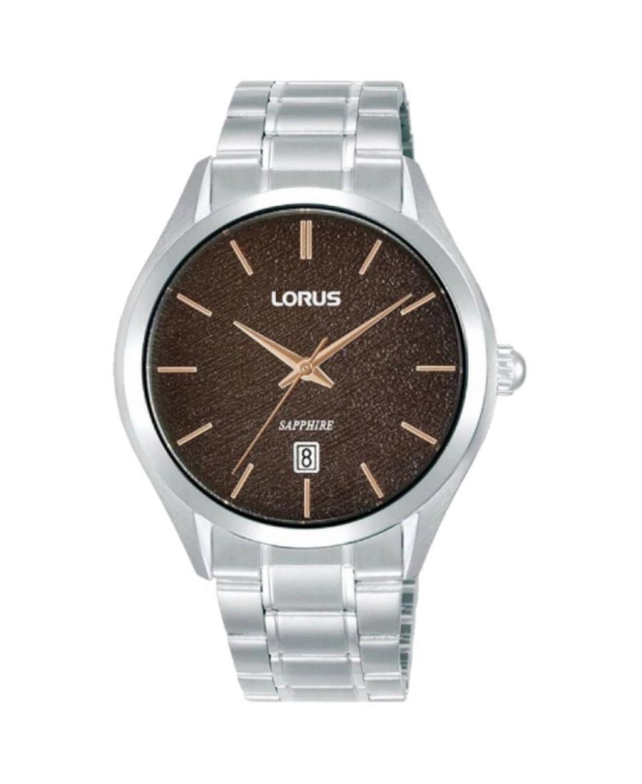 Men Klassisch Japan Quartz Analog Watch LORUS RH969RX-9 Braun Dial 40mm