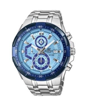 Men Sports Klasické Japan Quartz Analog Watch Chronograph CASIO EFR-539DE-2AVUEF Modrá Dial 50mm