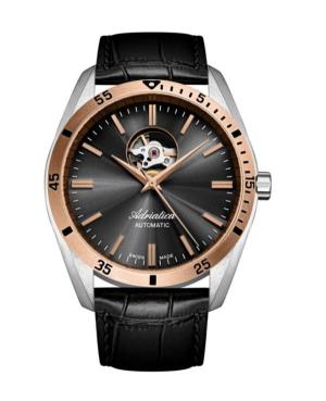 Vyriškas Classic Analog Swiss Kvarcinis - elektroninis, Solar Watch ADRIATICA Juodas Dial 7mm A8202.R216AO