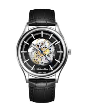 Mężczyźni Classic Analog Luxury Szwajcar automatyczny Zegarek ADRIATICA Czarny Wybierz A8328.5216SA