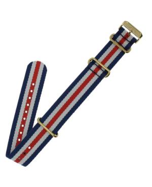 Niebieska Biały Tekstylia Czerwony 20 mm