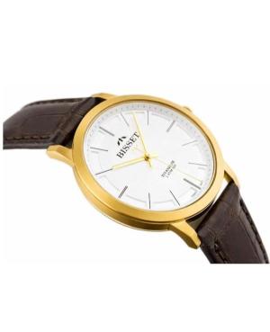 Vyriškas Klasikinis Swiss Kvarcinis Rodyklinis Watch BISSET BSFE42GISX05B1 Balta Dial 38mm image 4