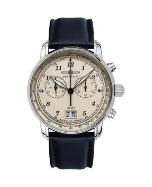 Mężczyźni kwarcowy analogowe Zegarek Chronograf ZEPPELIN 8684-1 Piasek Wybierz 40mm