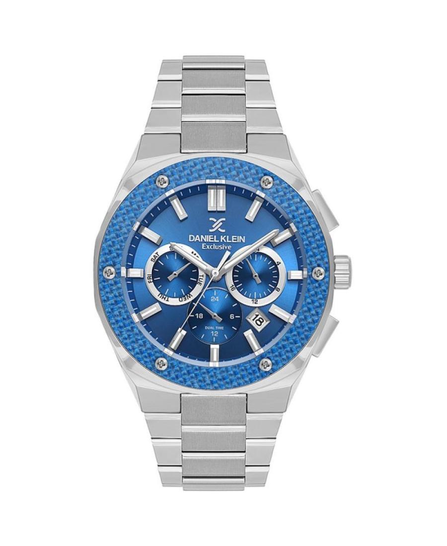 Men Klassisch Quartz Analog Watch DANIEL KLEIN DK.1.14241-2 Blau Dial 44mm