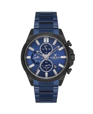 Men Classic Quartz Analog Watch DANIEL KLEIN DK.1.14245-4 Blue Dial 44mm