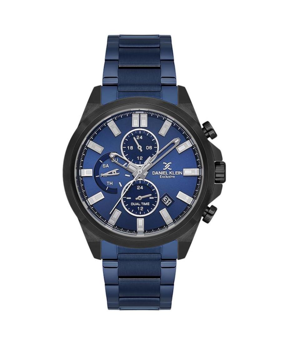 Vyriškas Klasikinis Kvarcinis Rodyklinis Watch DANIEL KLEIN DK.1.14245-4 Mėlyna Dial 44mm