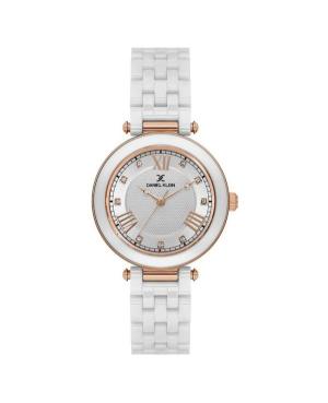 Women Klassisch Fashion Quartz Analog Watch DANIEL KLEIN DK.1.14282-1 Weiß Dial