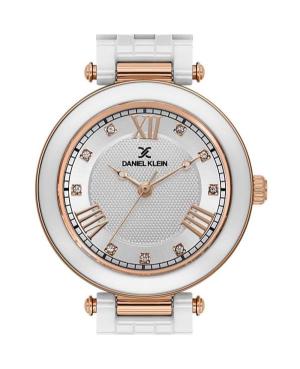 Женские Fashion Классические Кварцевые Аналоговый Часы DANIEL KLEIN DK.1.14282-1 Белый Циферблат изображение 3