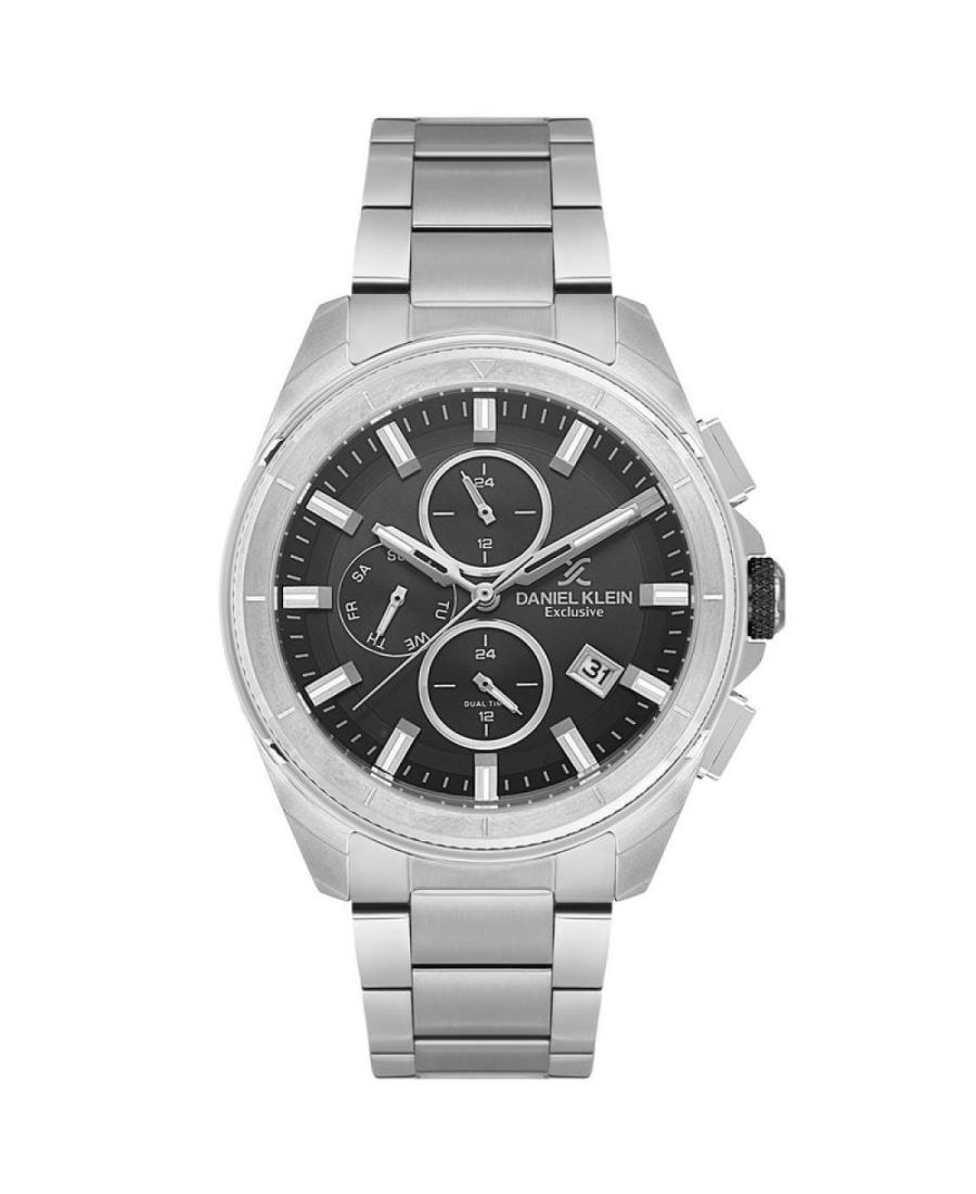 Men Classic Quartz Analog Watch DANIEL KLEIN DK.1.14224-1 Black Dial 44mm