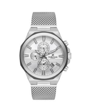 Men Klasické Quartz Analog Watch DANIEL KLEIN DK.1.14234-1 Silver Dial 41mm