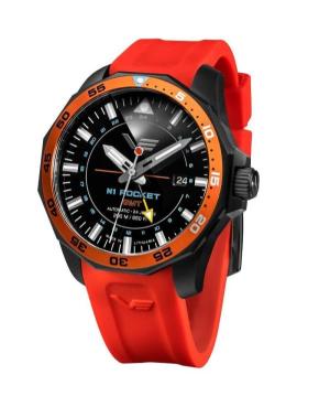 Men Diver Automatic Analog Watch VOSTOK EUROPE NH34-225C714SLRE Black Dial 46mm