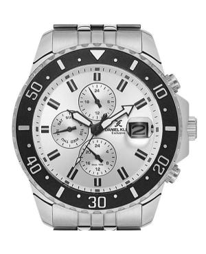 Men Klasické Quartz Analog Watch DANIEL KLEIN DK.1.14243-1 Silver Dial 45mm image 2