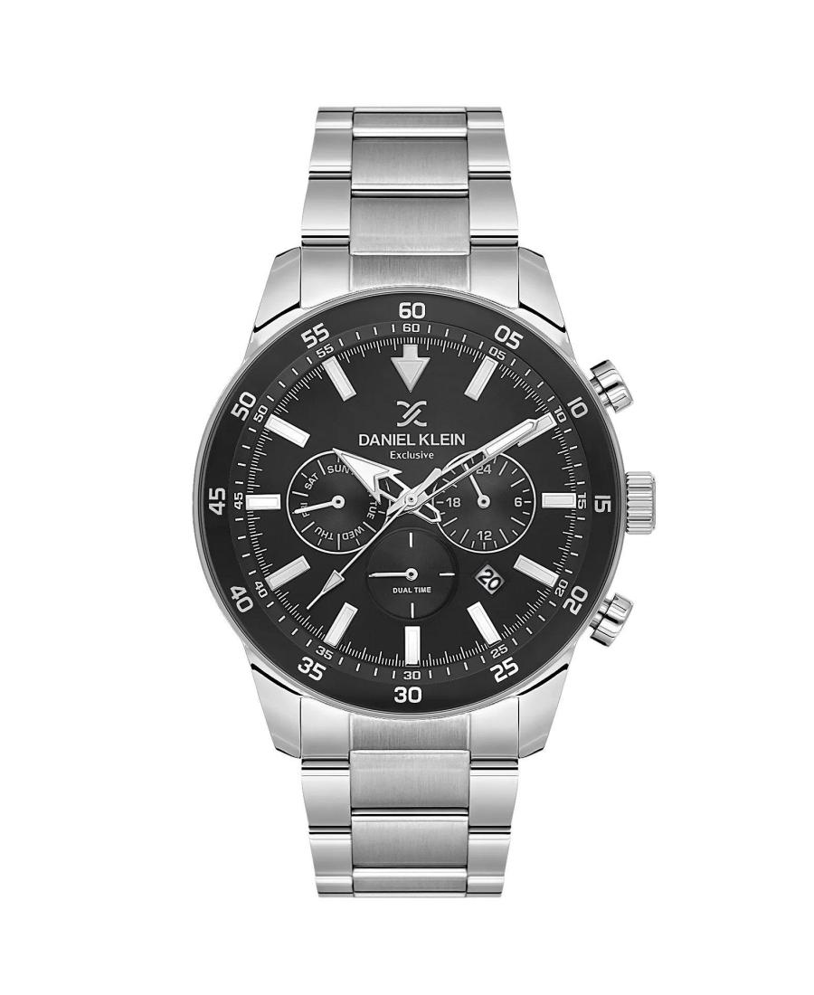 Vyriškas Klasikinis Kvarcinis Rodyklinis Watch DANIEL KLEIN DK.1.14256-1 Juodas Dial 44mm