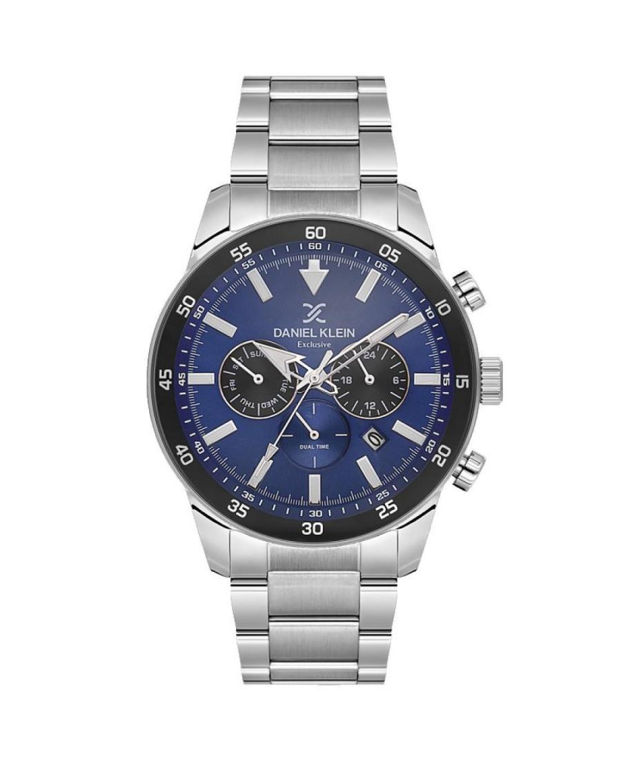 Men Klasické Quartz Analog Watch DANIEL KLEIN DK.1.14256-2 Černá Dial 44mm