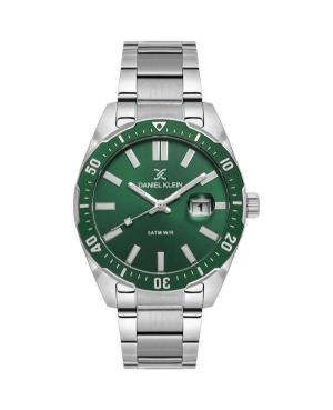 Men Klasické Quartz Analog Watch DANIEL KLEIN DK.1.14195-3 Zelená Dial 44mm