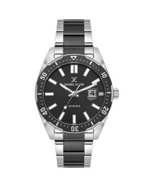 Men Classic Quartz Analog Watch DANIEL KLEIN DK.1.14195-4 Black Dial 44mm