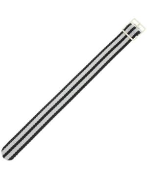 Nylon Watch Strap KPR1.01-07.18.W Textile Juoda Tekstilė Gray 18 mm