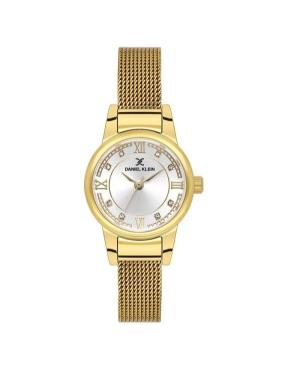 Women Klasické Quartz Analog Watch DANIEL KLEIN DK.1.14155-4 Silver Dial 37mm