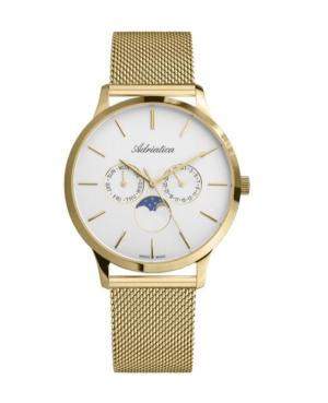 Mężczyźni Classic Analog Szwajcar kwarcowy Zegarek ADRIATICA Srebrna Wybierz 41mm A1274.1113QF