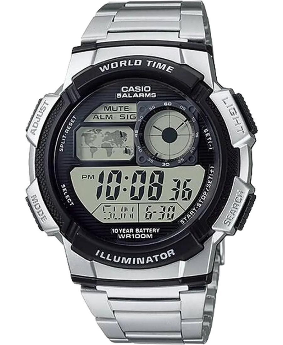 Men Sports Functional Japan Quartz Digital Watch Timer CASIO AE-1000WD-1AVEF Silver color Dial 46mm