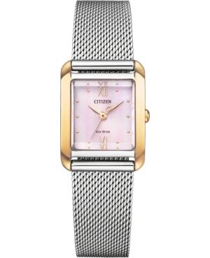 Women Classic Fashion Japan Quartz Analog Watch CITIZEN EW5596-66X Mother of Pearl Dial