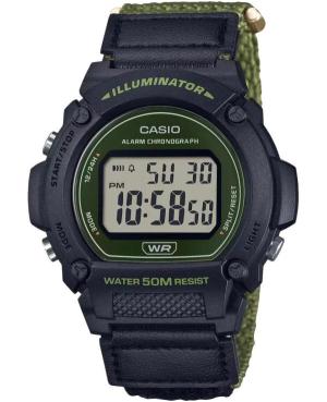 Mężczyźni Funkcjonalny sportowy Japonia kwarcowy cyfrowe Zegarek Budzik CASIO W-219HB-3AVEF Kolor srebrny Wybierz 47mm