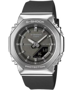 Women Sports Functional Diver Japan Quartz Analog Watch Alarm CASIO GM-S2110-1A1ER G-Shock Silver color Dial 40.5mm