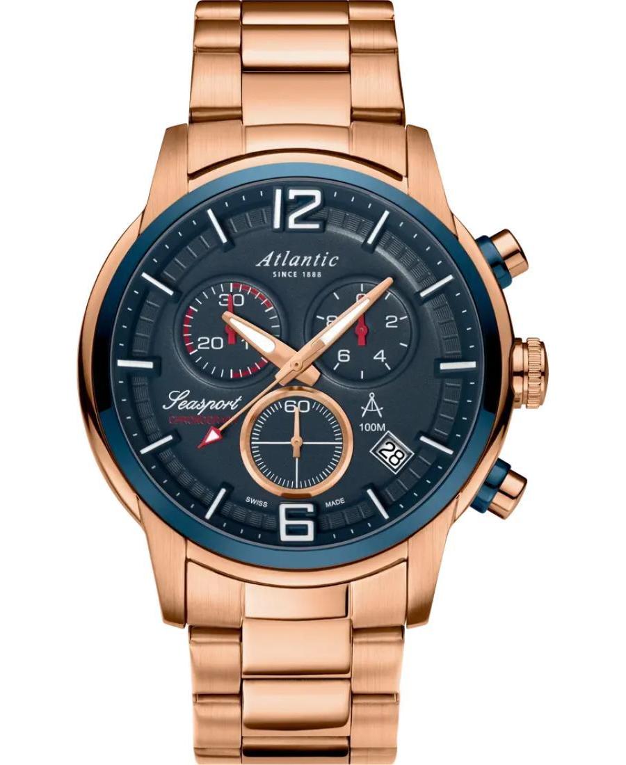 Мужские Fashion Швейцарские Наручные Часы ATLANTIC 87466.44.55