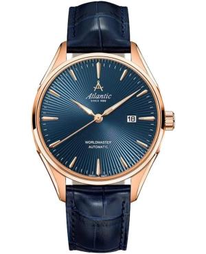 Mężczyźni klasyczny Luxury Szwajcar automatyczny analogowe Zegarek ATLANTIC 52759.44.51 Niebieska Wybierz 42mm