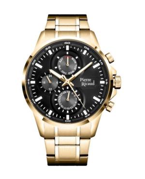 Mężczyźni Classic Analog kwarcowy Zegarek PIERRE RICAUD Czarny Wybierz 43mm P97034.1114QF