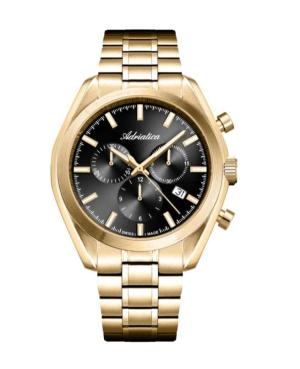 Vyriškas Classic Analog Swiss Watch Chronograph ADRIATICA Juodas Dial 42mm A8350.1114CH