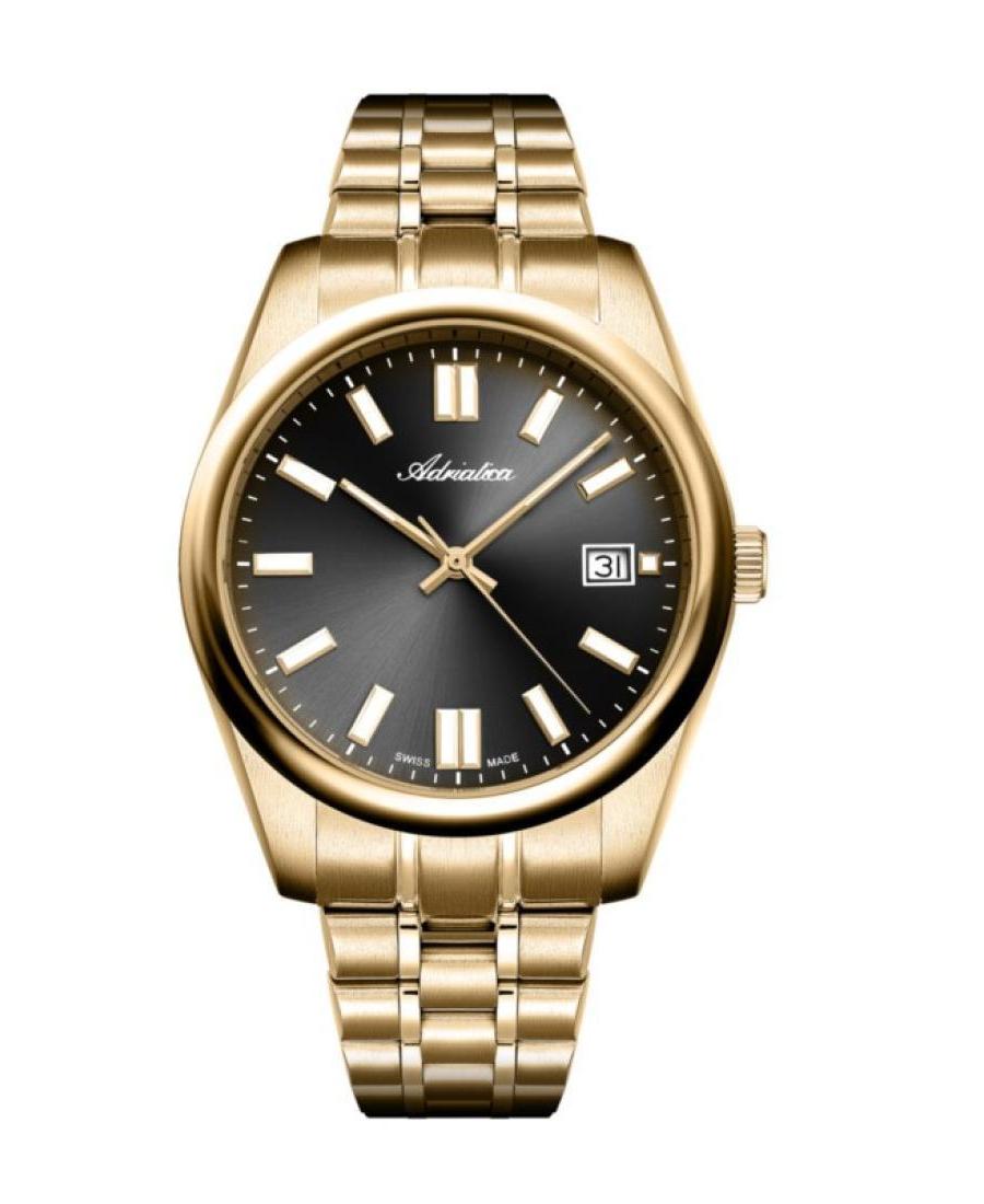 Men Classic Analog Swiss Quartz Watch ADRIATICA Černá Dial 40mm A1298.1116Q
