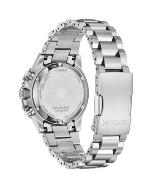 Men Sports Diver Japan Eco-Drive Analog Watch Chronograph CITIZEN CA4660-61A Silver Dial 40mm image 3