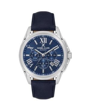 Men Klassisch Quartz Analog Watch DANIEL KLEIN DK.1.14223-3 Blau Dial 44mm