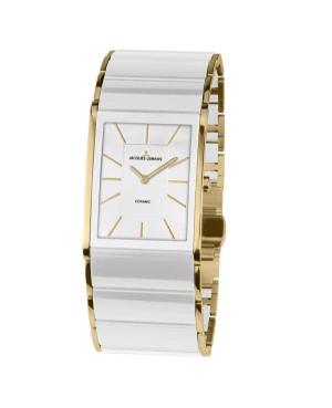 Kobiety Moda klasyczny kwarcowy analogowe Zegarek JACQUES LEMANS 1-1940E Biały Wybierz 24mm
