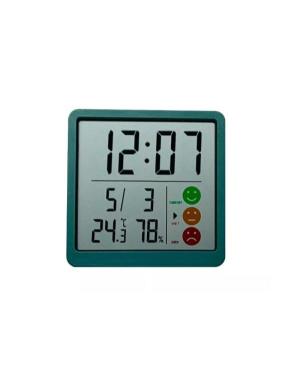 PERFECT Clock - Thermometer - Hygrometer JB-8211/GREEN Plastic Zelená