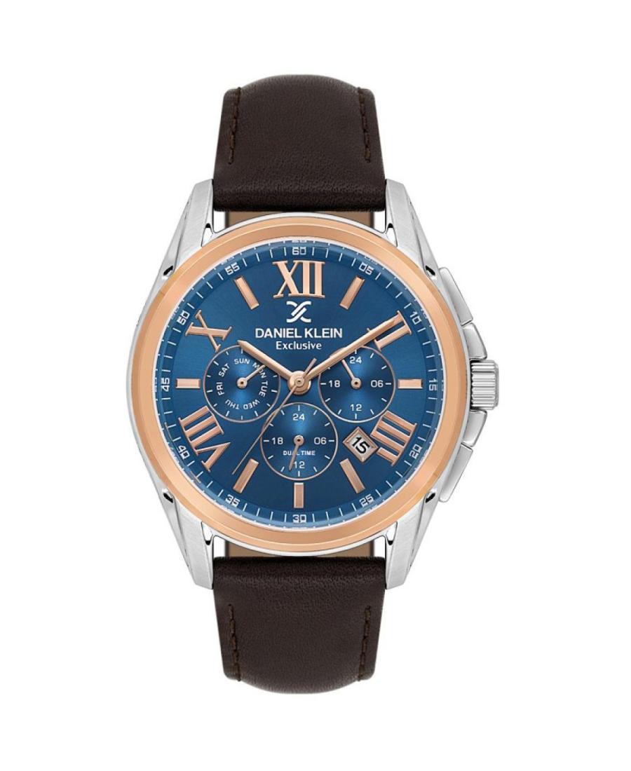 Vyriškas Klasikinis Kvarcinis Rodyklinis Watch DANIEL KLEIN DK.1.14223-5 Mėlyna Dial 44mm