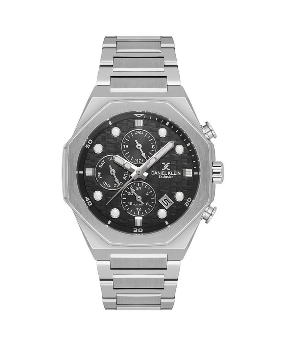 Men Klassisch Quartz Analog Watch DANIEL KLEIN DK.1.14217-1 Schwarz Dial 43.5mm