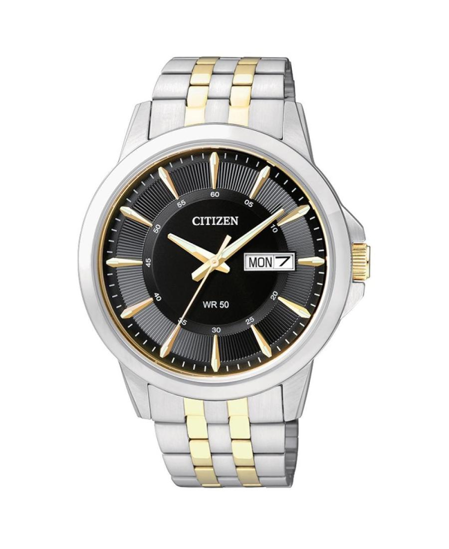 Men Japan Quartz Analog Watch CITIZEN BF2018-52EC Black Dial