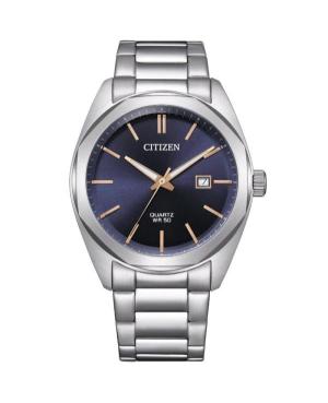 Men Classic Japan Quartz Analog Watch CITIZEN BI5110-54H Blue Dial 41mm