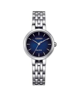 Moteriškas Klasikinis Japoniškas Elektroninis, Solar Rodyklinis Watch CITIZEN EM0990-81L Mėlyna Dial 28mm