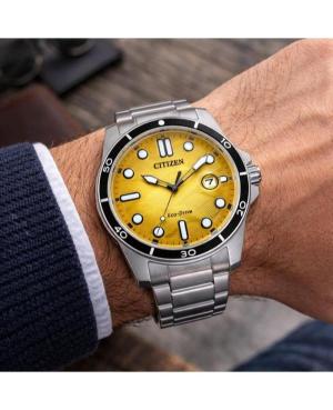 Men Klassisch Sports Japan Eco-Drive Analog Watch CITIZEN AW1816-89X Gold color Dial 42mm image 9