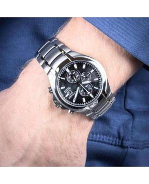 Mężczyźni Japonia bateria słoneczna analogowe Zegarek Chronograf CITIZEN CA0700-86E Czarny Wybierz 43mm image 4