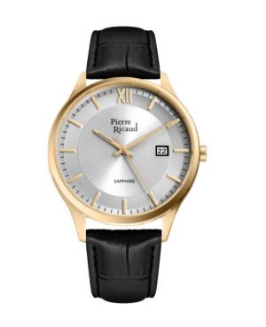 Men Classic Analog Quartz Watch PIERRE RICAUD Silver color Dial 41mm P97262.1267Q