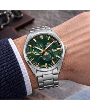 Vyriškas Klasikinis Japoniškas Kvarcinis - elektroninis, Solar Rodyklinis Watch ORIENT RA-AK0314E30B Žalia Dial 41.5mm image 4