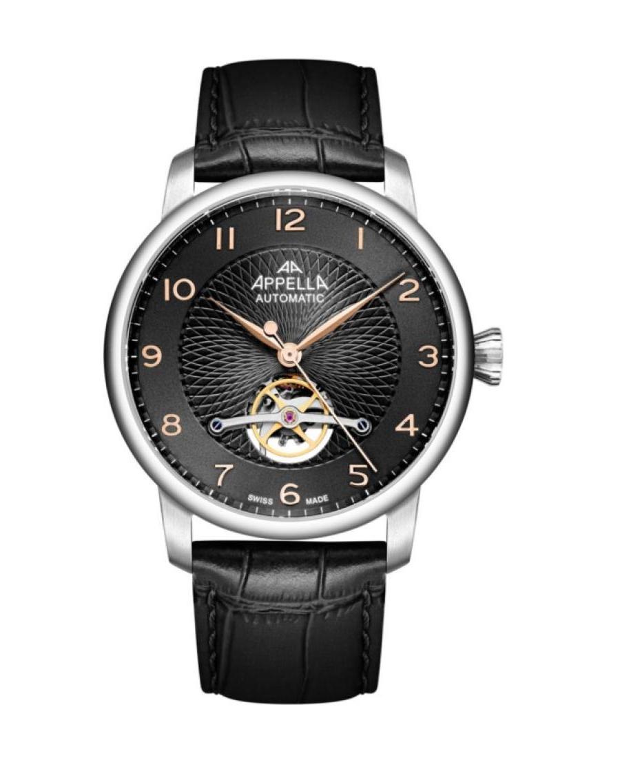 Mężczyźni Classic Analog Luxury Szwajcar automatyczny Zegarek APPELLA Czarny Wybierz L70010.52R6A